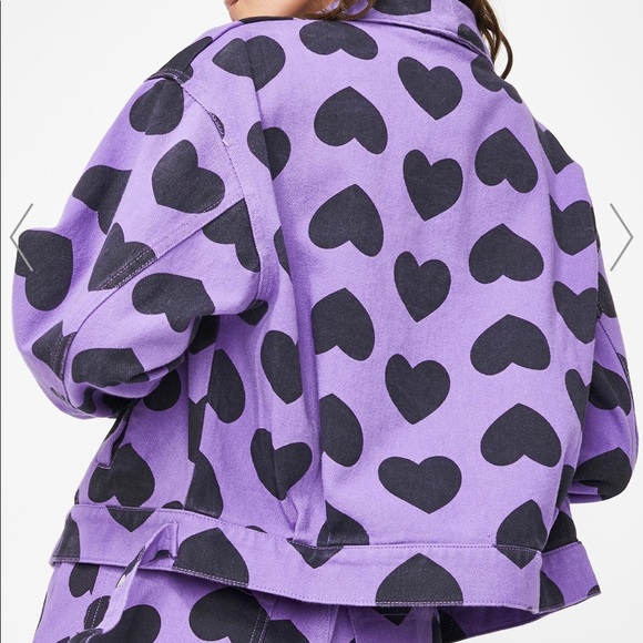Lazy Oaf Jackets & Blazers - 💘🆕 Lazy Oaf Heart Burn 80s Cropped Jacket